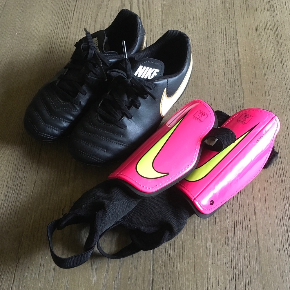 Nike Soccer Cleats and Shin Guards